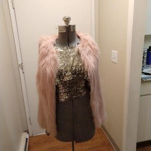 Scream Queens Style Pink Faux Fur Vest